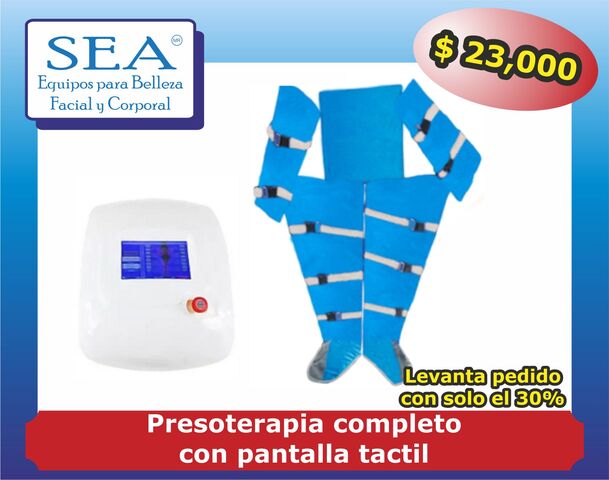 Presoterapia con botas grande pantalla tactil