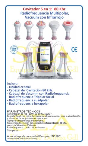 Cavitador 80 khz -5 en 1-