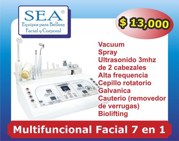 Equipo para faciales 7 en 1