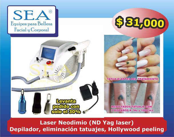 Laser Neodimio (ND yag laser) para depilacion hollywood peeling y faciales