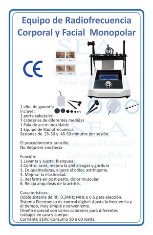 Radiofrequencia 7 cabezales (equipo grande)