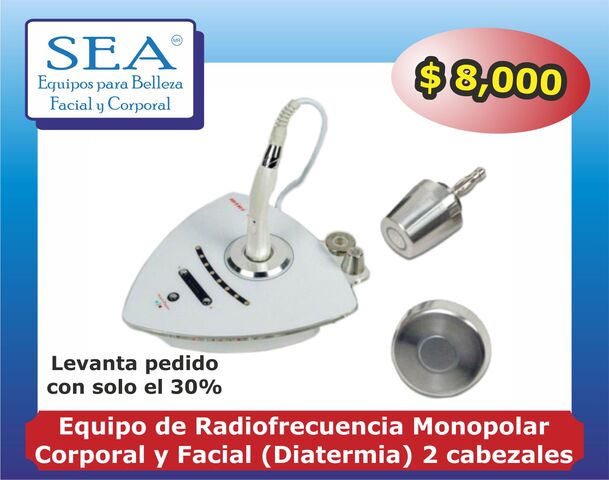 Radiofrequencia monopolar 2 cabezales