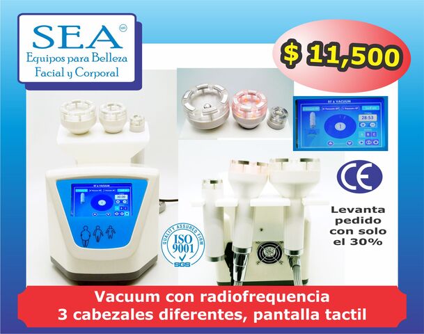 Vacuumterapia 3 cabezales con radiofrequencia