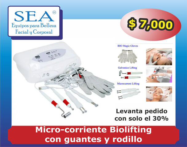 Microcorriente con guantes