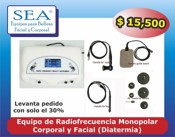 Radiofrequencia Monopolar profesional 7 cabezales